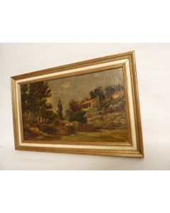 Peinture à l'huile sur isorel Paysage Provençal