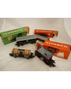 Ensemble 4 Wagons MARKLIN Voiture + Boites