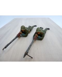 Soldat couché Composition Militaire Artillerie (x2)