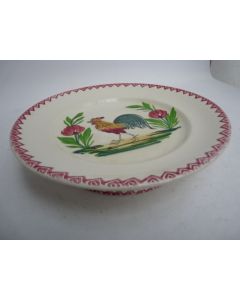 Coupe Faïence LONGWY Coq