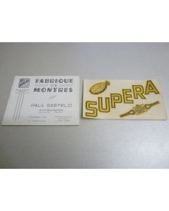 Livret Montres Paul SEEFELD SUPERA Décalcomanie