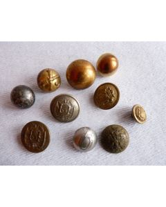 Anciens boutons militaires x 10