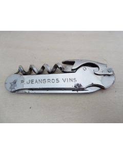 Tire-bouchon Publicité Vins JEANGROS Couteau