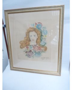 Lithographie Mariette LYDIS Jeune femme