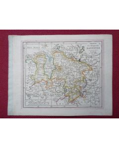 Gravure Carte Allemagne HANNOVER époque 1820