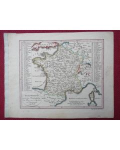 Gravure Carte France époque 1820