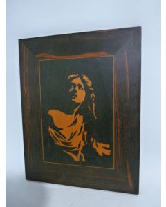 Ancien Panneau marqueterie de bois