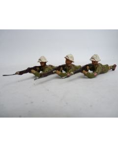 Soldat couché Composition Militaire Artillerie (x3)