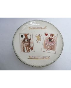 Assiette céramique CHOISY LE ROI Série Cartes Roi Dame
