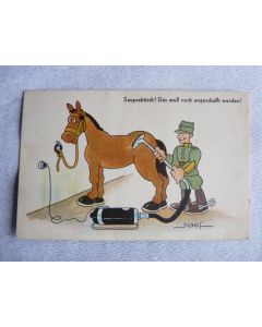 CPA illustrée NAEF Satire Guerre Militaria