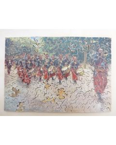 Ancien puzzle Bois Les Zouzous Zouaves Armée Afrique