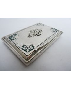 Boite argent émaillée Art nouveau S.CH.L. Wien Autriche