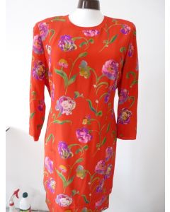 Robe d'été Soie BON GENIE Vintage T42