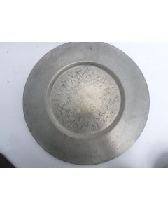 HERMES plat présentoir pour assiette en étain 