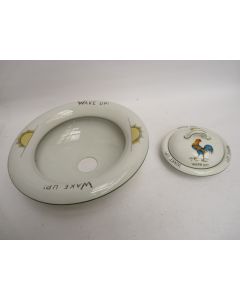 Dessus pour pot de chambre Porte Savon WC céramique T.GOODE Chanticler coq