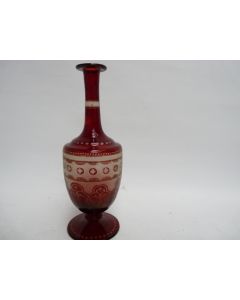 Vase verre multicouche rouge XIXe siècle