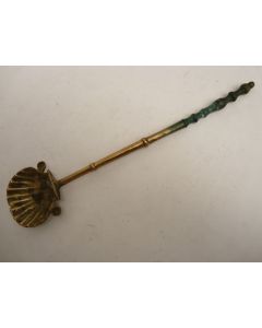 Ancienne pelle à braise pour fumeur en bronze