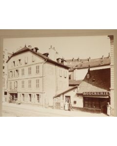 Ancienne Photographie Genève Suisse Commerces Boucherie Boulangerie