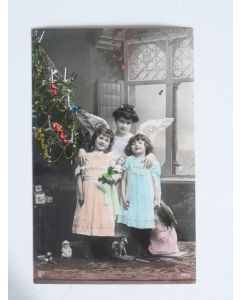 CPA Fantaisie Noël Ange GLCO 1020/5 Oranotypie ?