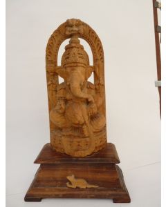 Ganesh Hindou bois sculpté