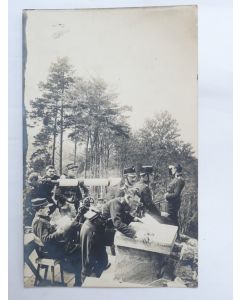 CP photo Militaire Suisse Lecture de carte 1915