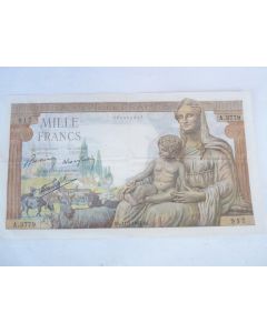 Billet de 1000 F DEMETER Français 11-2-1943 A.3779