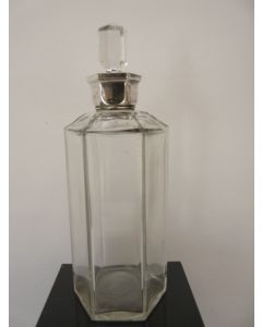 BACCARAT Carafe cristal et argent Art déco