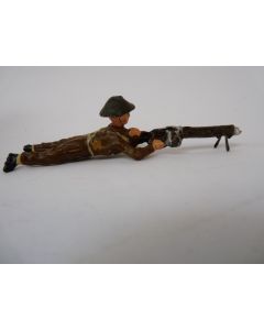 Soldat Militaire tireur couché Fusil Mitrailleur DURSO 