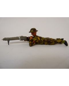 Soldat Militaire tireur couché Fusil Mitrailleur DURSO 