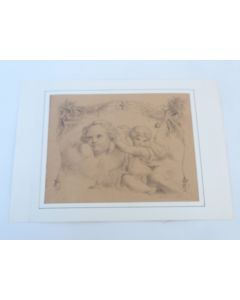 Dessin original Angelots XIXe siècle
