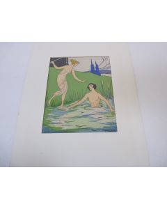 Dessin Aquarelle Femmes Maggy Monier Art Nouveau