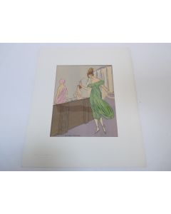 Dessin Aquarelle Femme Maggy Monier Art Nouveau