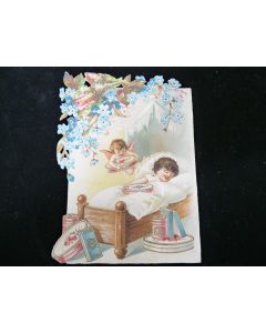 Chromo découpé chocolat SUCHARD  enfant dormant  
