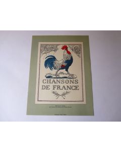 Lithographie H.-C. Forestier Affiche Chansons de France
