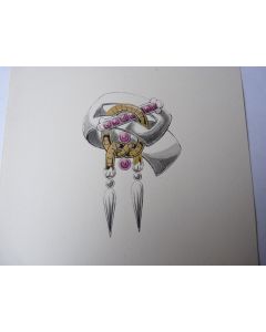 Ancien dessin original bijoux