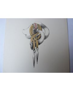 Ancien dessin original bijoux