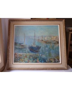 Peinture à l'huile sur toile  Voilier 