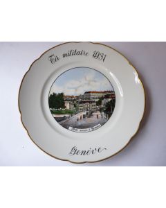 Assiette tir militaire  Porte neuve à Genève  1931