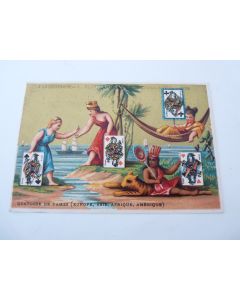 Chromo calendrier  A La Souveraine  Lyon 1882