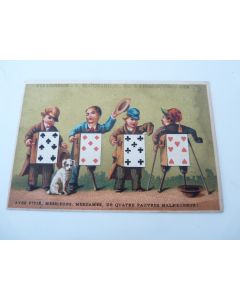 Chromo calendrier  A La Souveraine  Lyon 1882