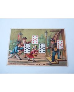 Chromo calendrier  A La Souveraine  Lyon 1882