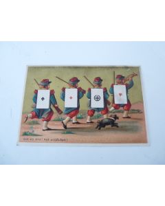 Chromo calendrier  A La Souveraine  Lyon 1882