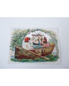 Chromo ajouré chocolat SUCHARD  enfants sur bateaux  