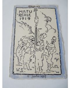 CPA Suisse Matu Réale Banquet 1919