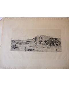 Gravure originale Champs de bataille d'après CATTEGRAIN
