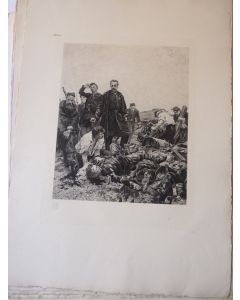 Gravure originale MOREAU de TOURS E. SALMON Guerre