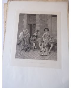 Gravure originale  Le Portrait Du Sergent  Meissonier 