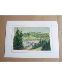 Aquarelle Paysage Haute Savoie 1919