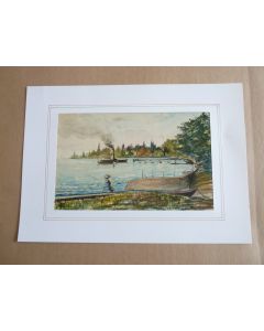 Aquarelle Bord du Lac
