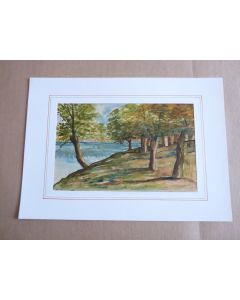 Aquarelle Bord de l'eau